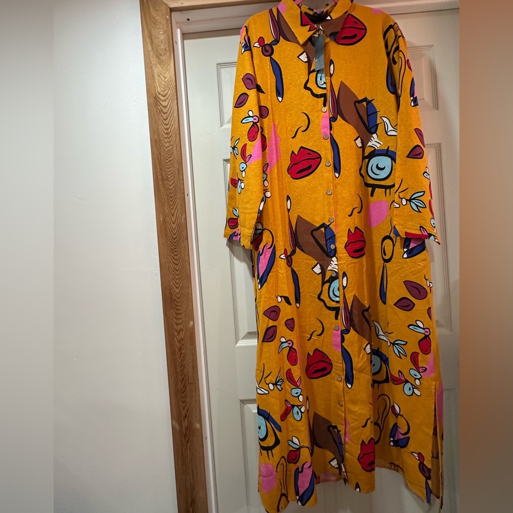 Zanzea Colorful Abstract Print Dress